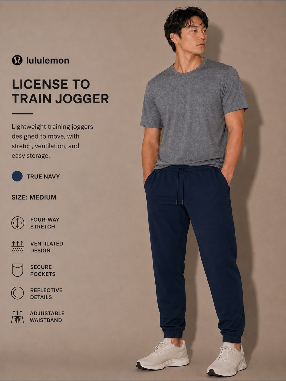 Lululemon License to Train Jogger True Navy Medium